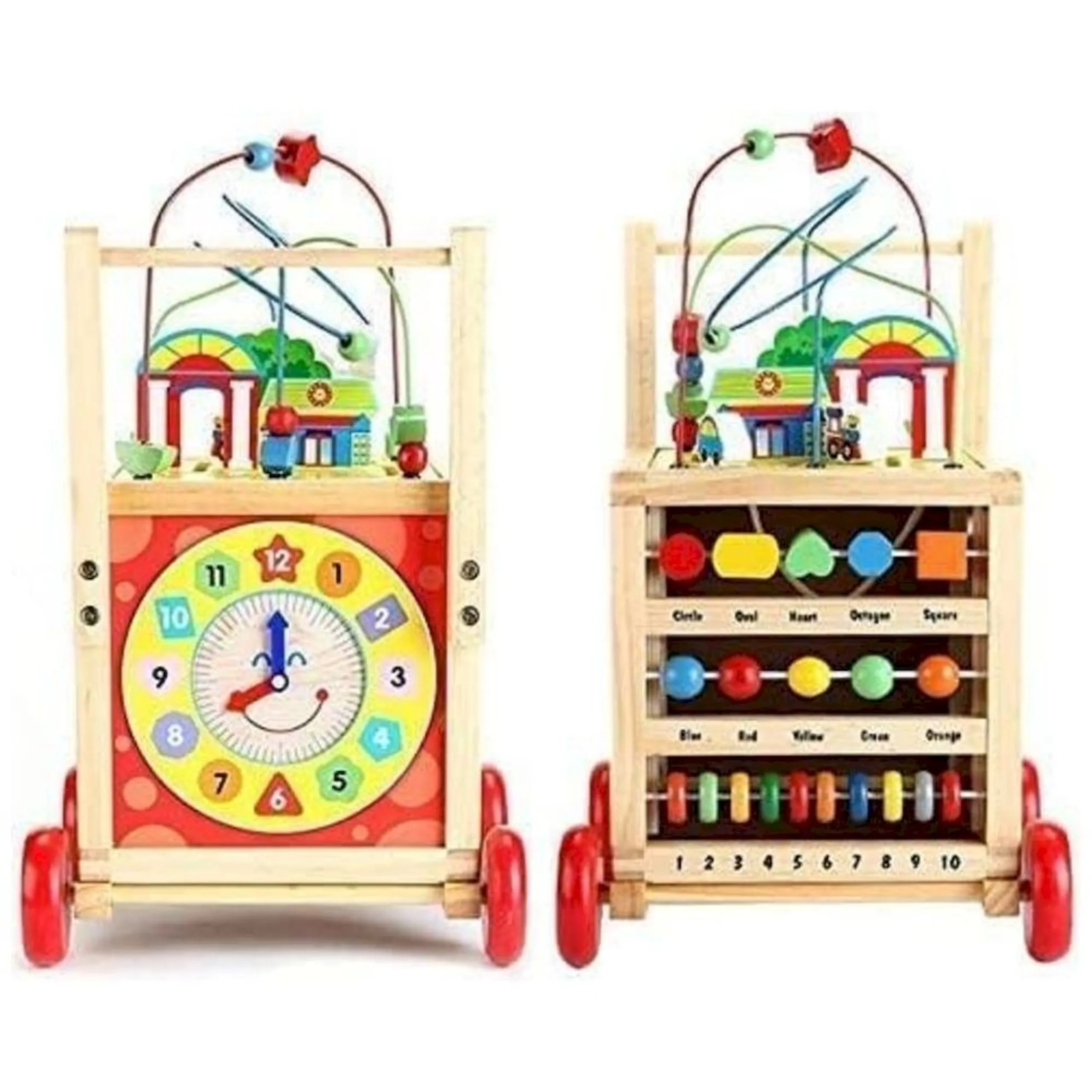 Enzo Wooden Baby Walker - 5-in-1 Activity Center