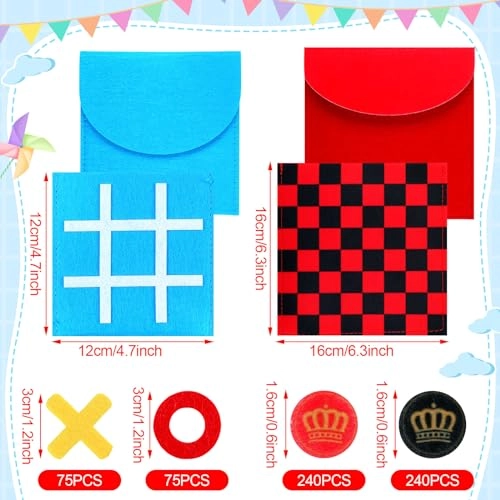 Tic Tac Toe - 30 Pack 2 in 1 Checkers