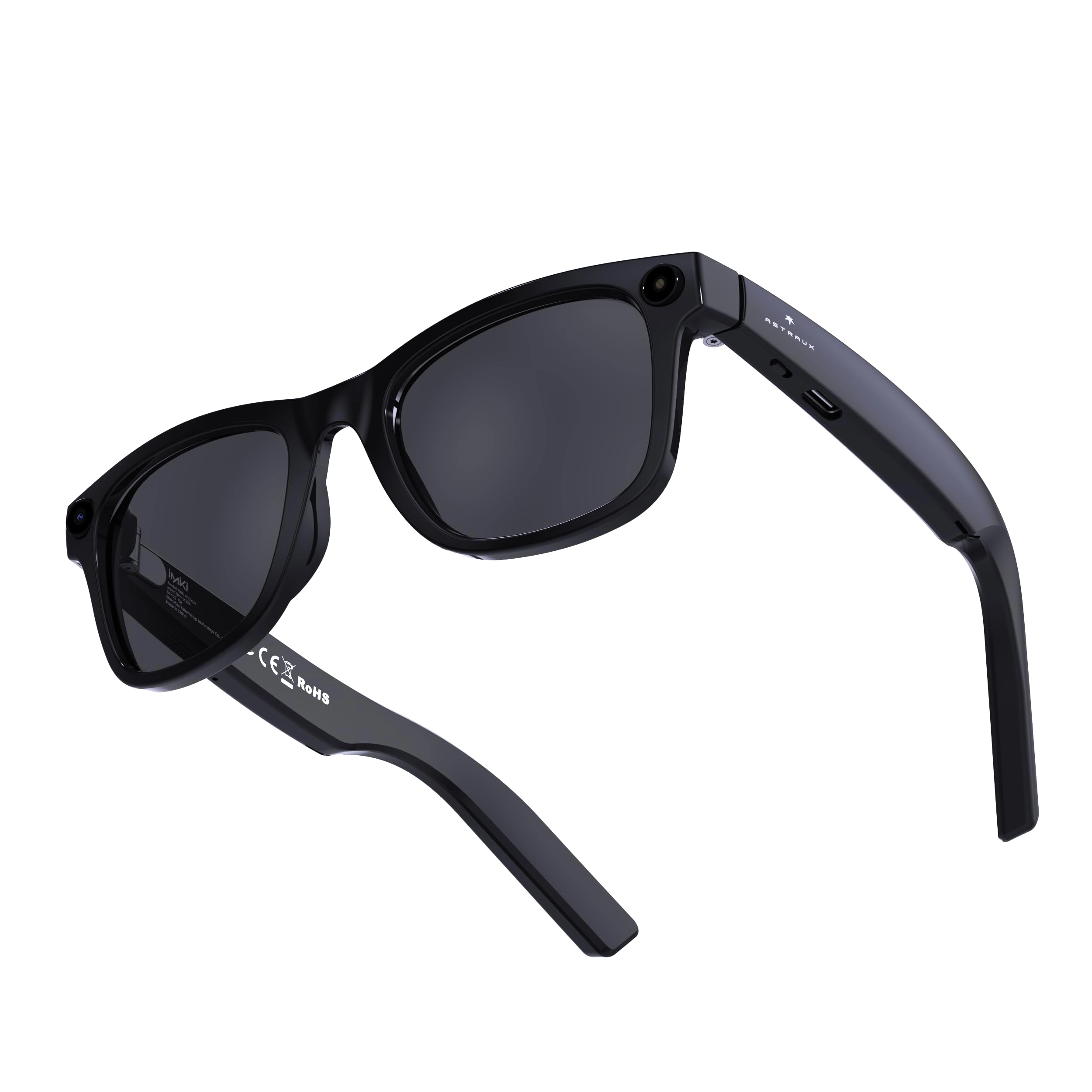 IMIKI Smart Glasses Pro - Black 410mAh Bluetooth