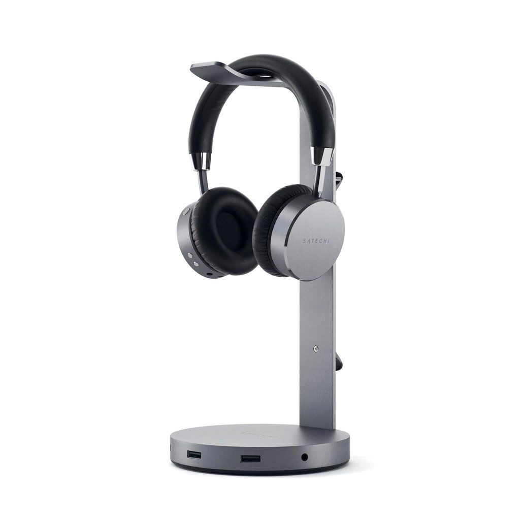 Satechi Headphone Stand for Over-ear Headphones - USB-A Ports 3.5mm Jack