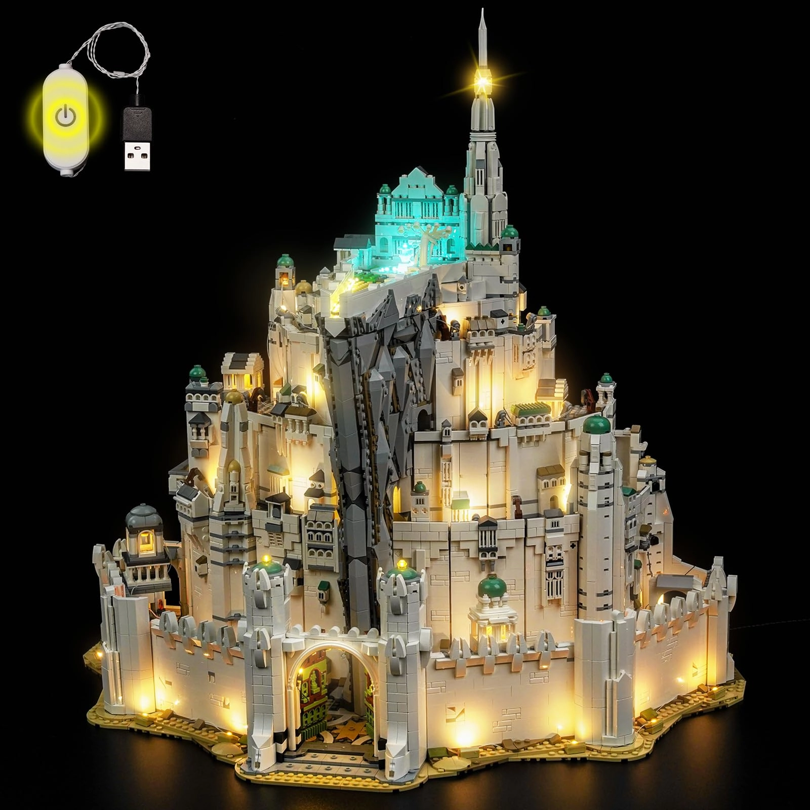 LocoLee Light kit Compatible with Lego Minas Tirith 11377 - RC Version