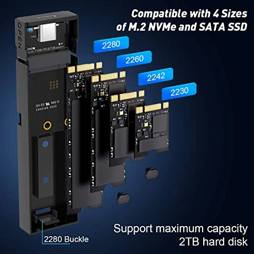 M.2 NVMe and SATA NGFF - 2 TB