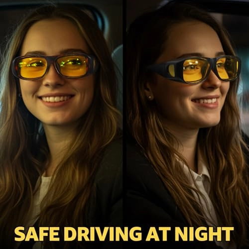 Polarized Sunglasses - A01 Black+tortoise/ Yellow Night Vision Glasses