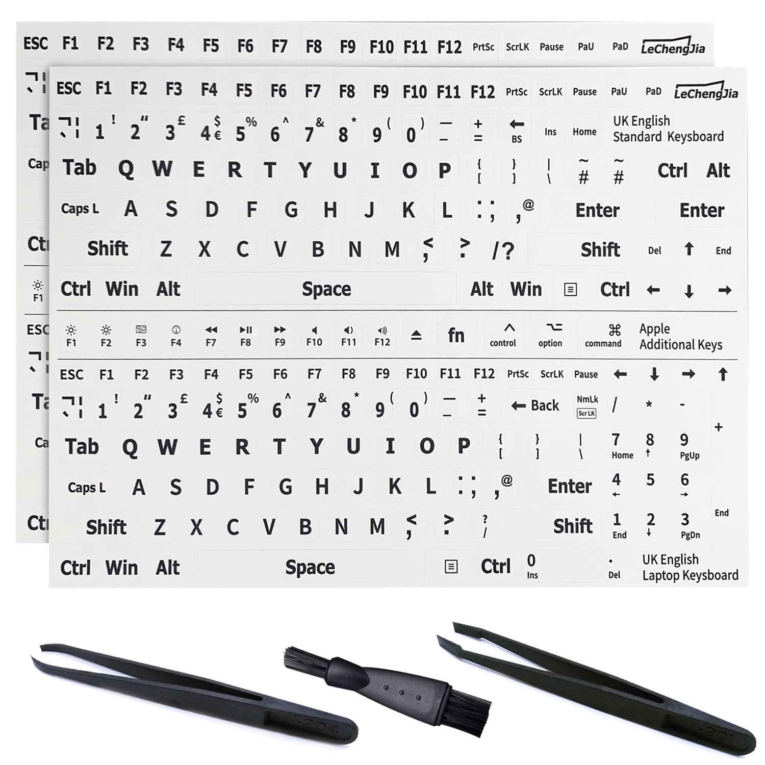 Lechengjia Keyboard Stickers - UK Pack