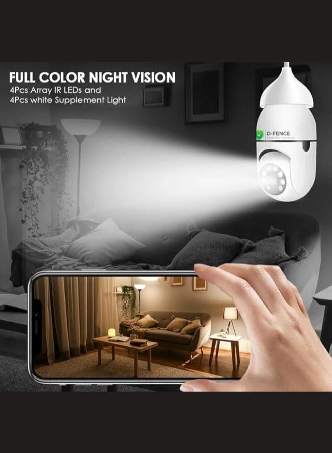 360 Degree Wireless WIFI Light Bulb Security Camera