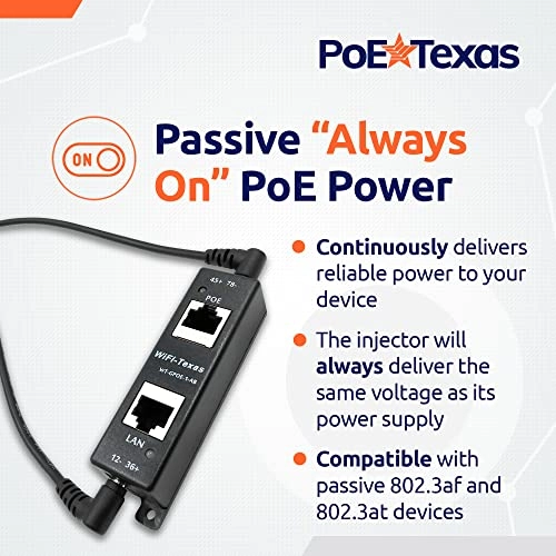 PoE Injector - Single Port 10/100/1000 Gigabit 12v to 56v DC