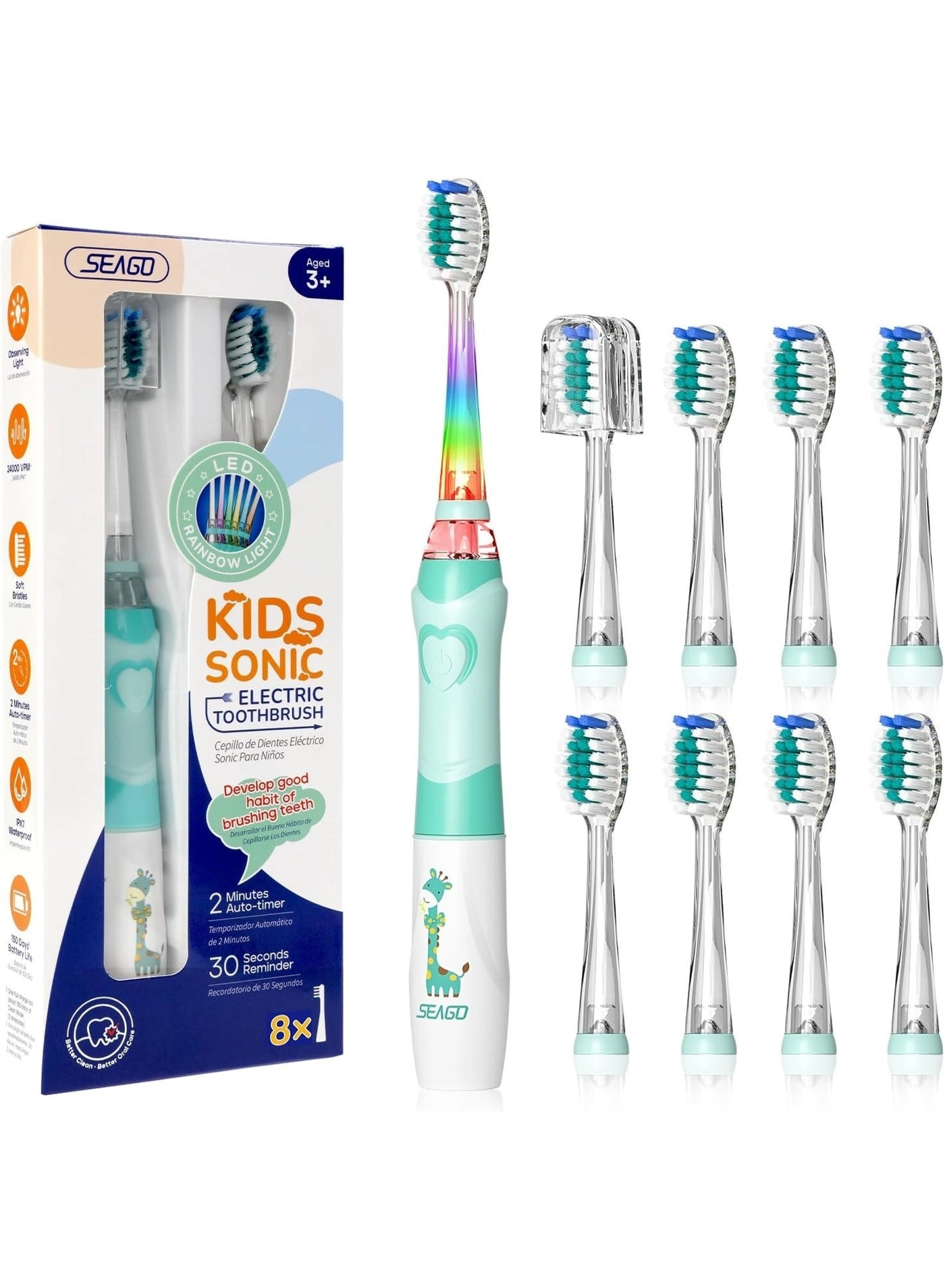 SG977 - Kids 2 Mins Timer 4 Brush Heads
