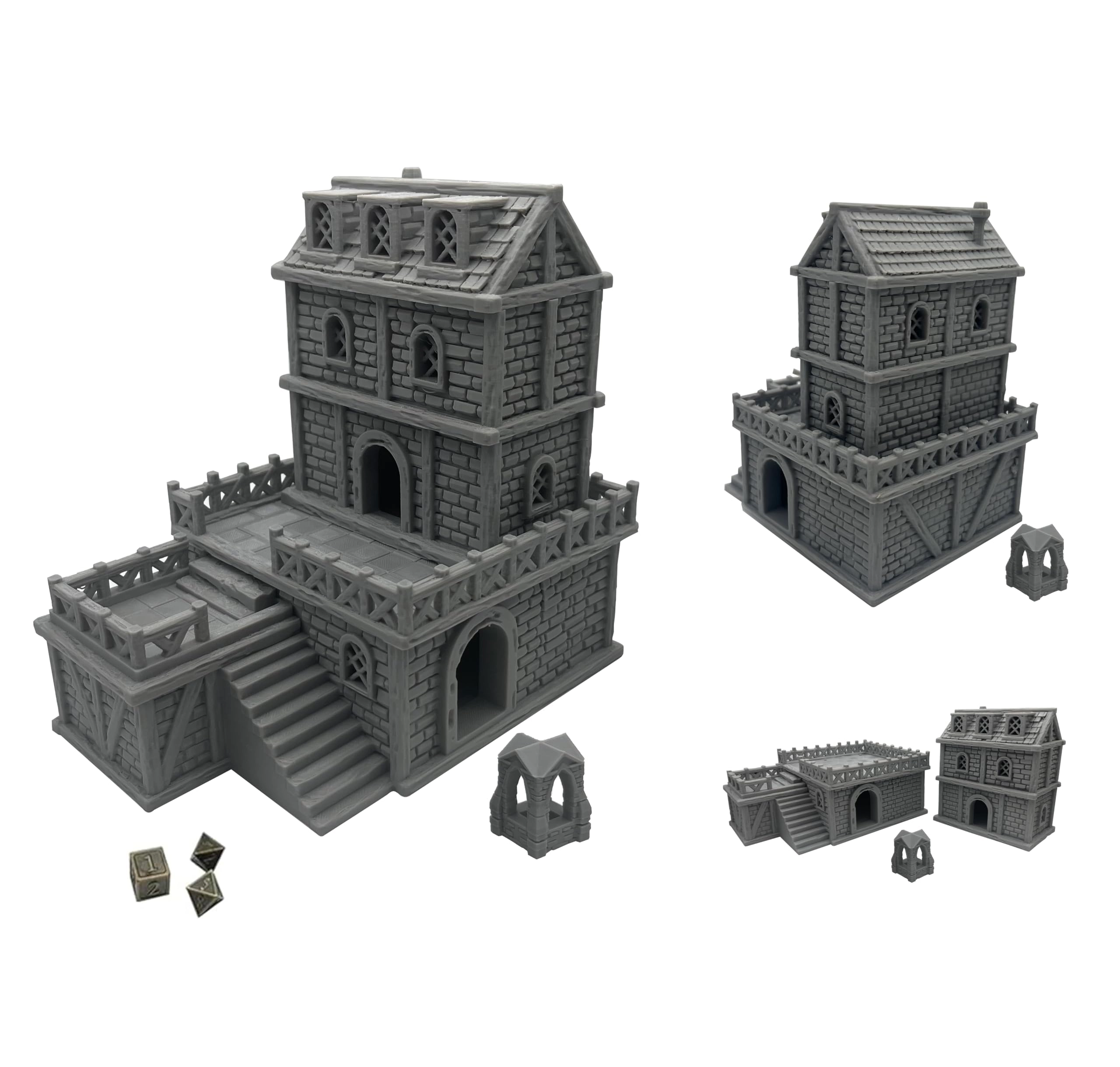 Hautico Medieval Architectural Terrain Set - 1800 18mm/28mm D&D, Warhammer