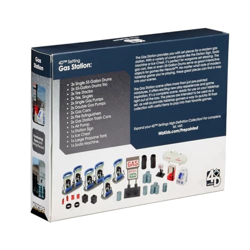 4D Setting: Gas Station - Pre-Painted RPG Miniatures Scenery Set