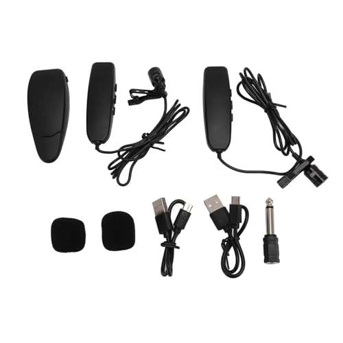 Wireless Lavalier Microphone - 2 x Microphones 2.4-2.483GHz