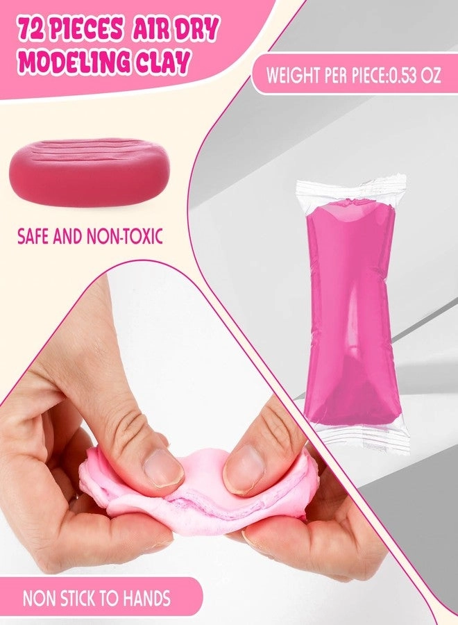 Air Dry Clay - 72 Pcs