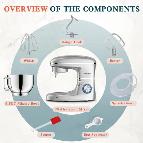 Stand Mixer - 6.5 Quarts 660 watts