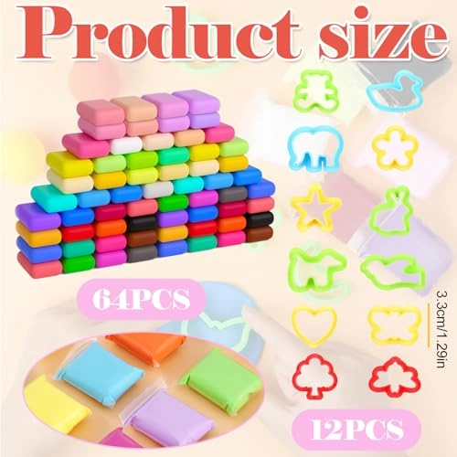 Air Drying Modelling Clay - Polymer Clay 64 piece(s)