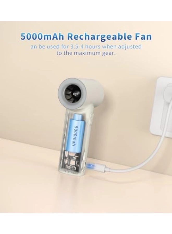 Handheld Fan - 5000mAh Rechargeable 5 Speeds