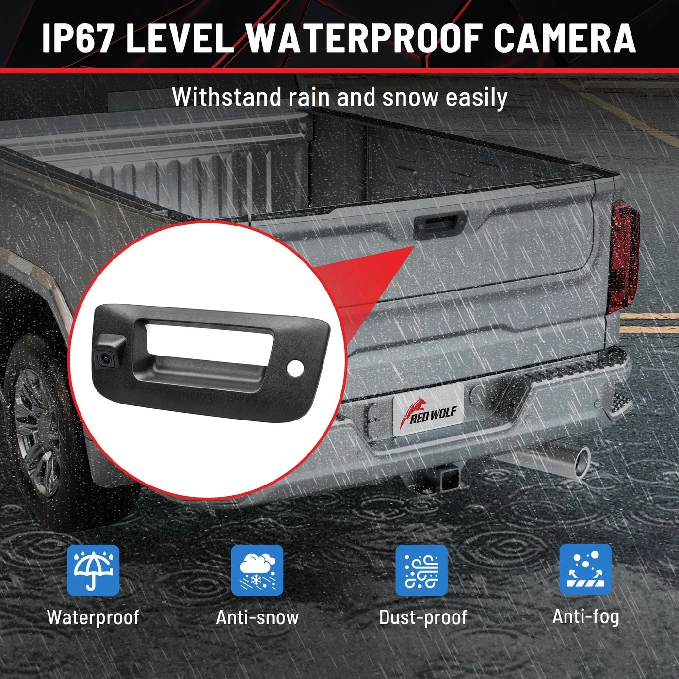 Tailgate Handle Reverse Backup Camera - RCA 600 TV Line