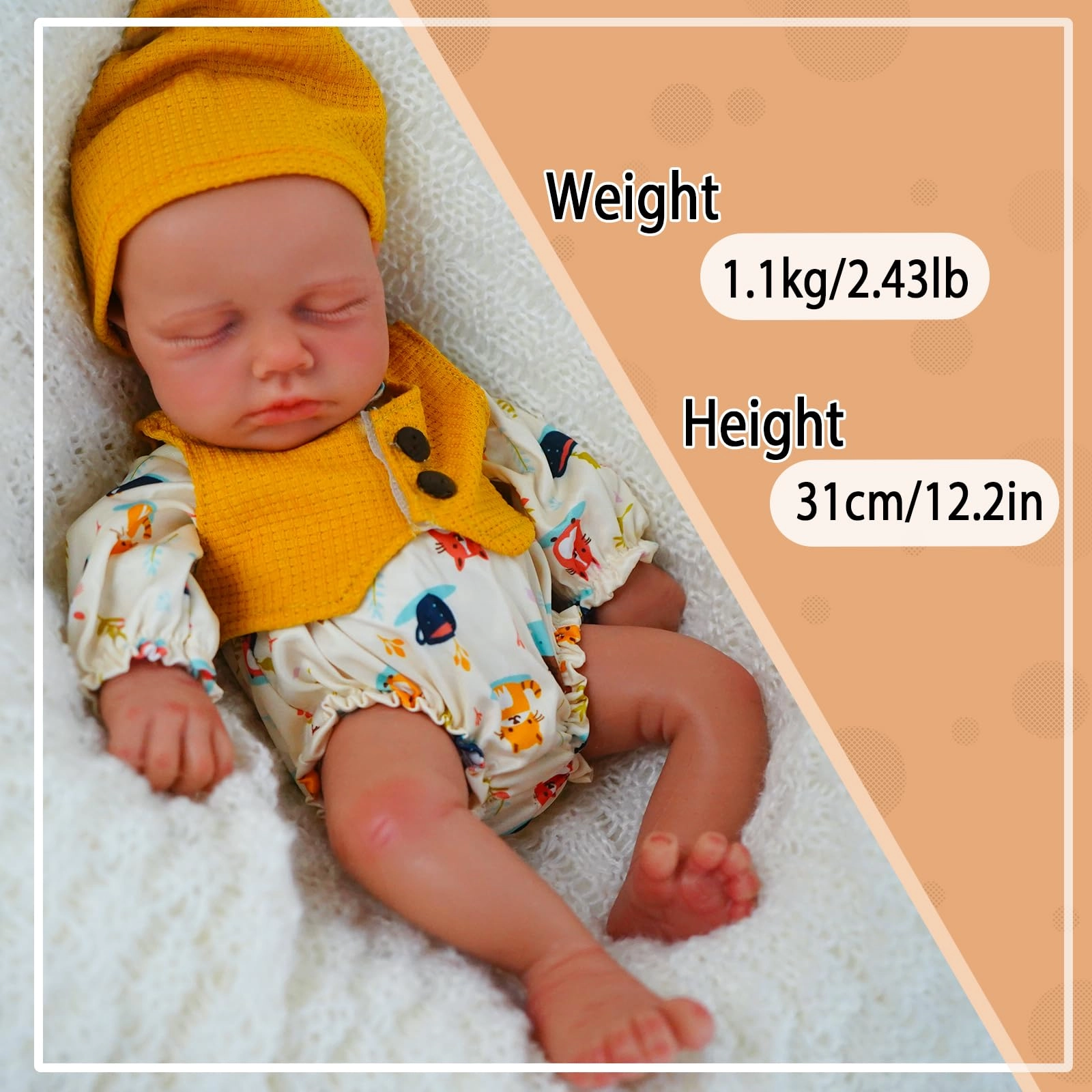 Reborn Baby Doll - 12 inch Full Body Silicone Baby Boy