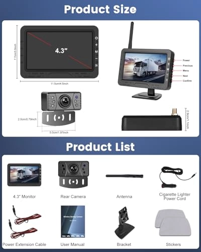 Wireless Reversing Camera Kit - Night Vision Wireless 600480