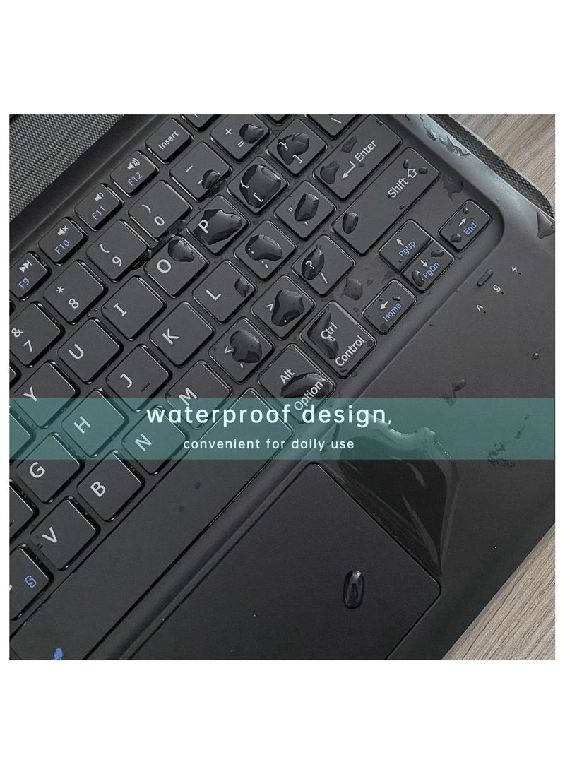 Wireless Detachable Keyboard Case with Micro USB Rechargeable for Galaxy Tab S8 Plus (2022) 12.4-inch and Galaxy Tab S7 Plus (2020) 12.4-inch