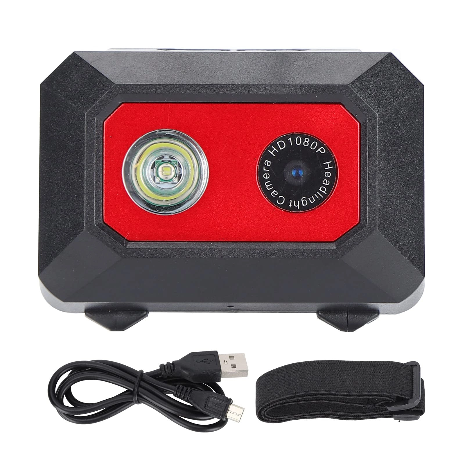 KOSDFOGE Sports Camera Mini High Definition Camera with LED Searchlight and High Elastic Headband(Blue)