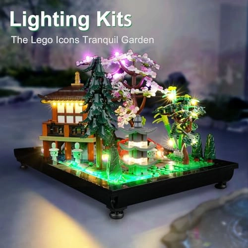 LED Lighting Kit for Lego Icons Tranquil Garden - Remote Control Version Compatible with 10315