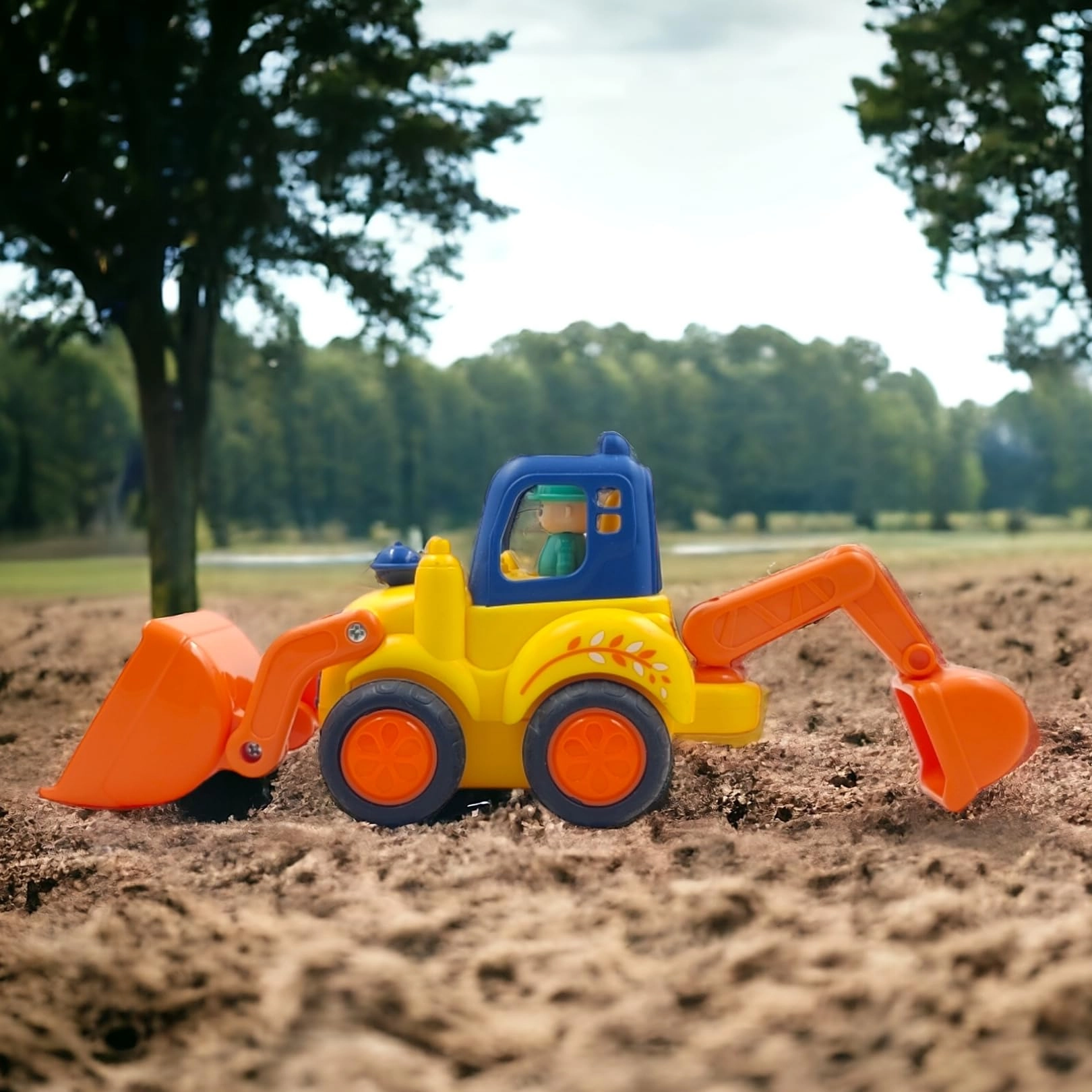 Construction Bulldozer - Friction-Powered Movable Joints