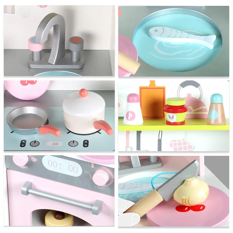 Kids Wooden Japanese F Type Kitchen Playset (GB-MSN 20003AB)