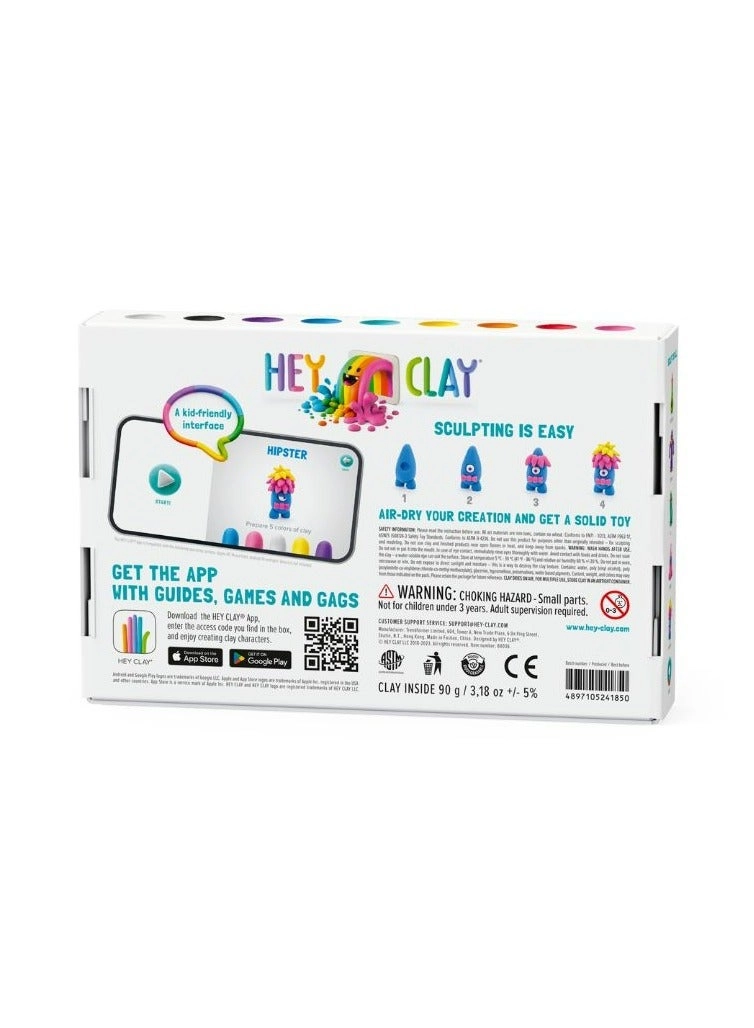 DIY Monsters Plastic Modelling Air Dry Clay Kit - 3+ years 6 pcs