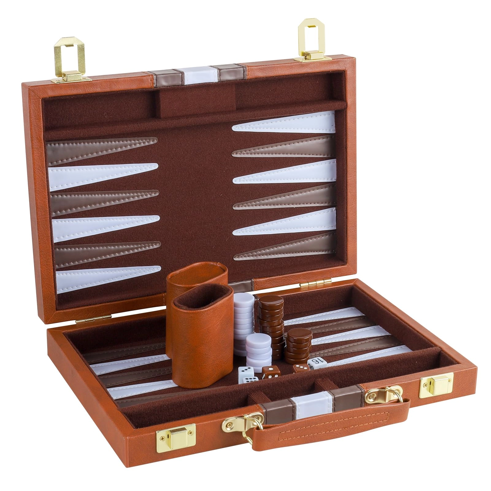 Backgammon Set - PU Leather Case
