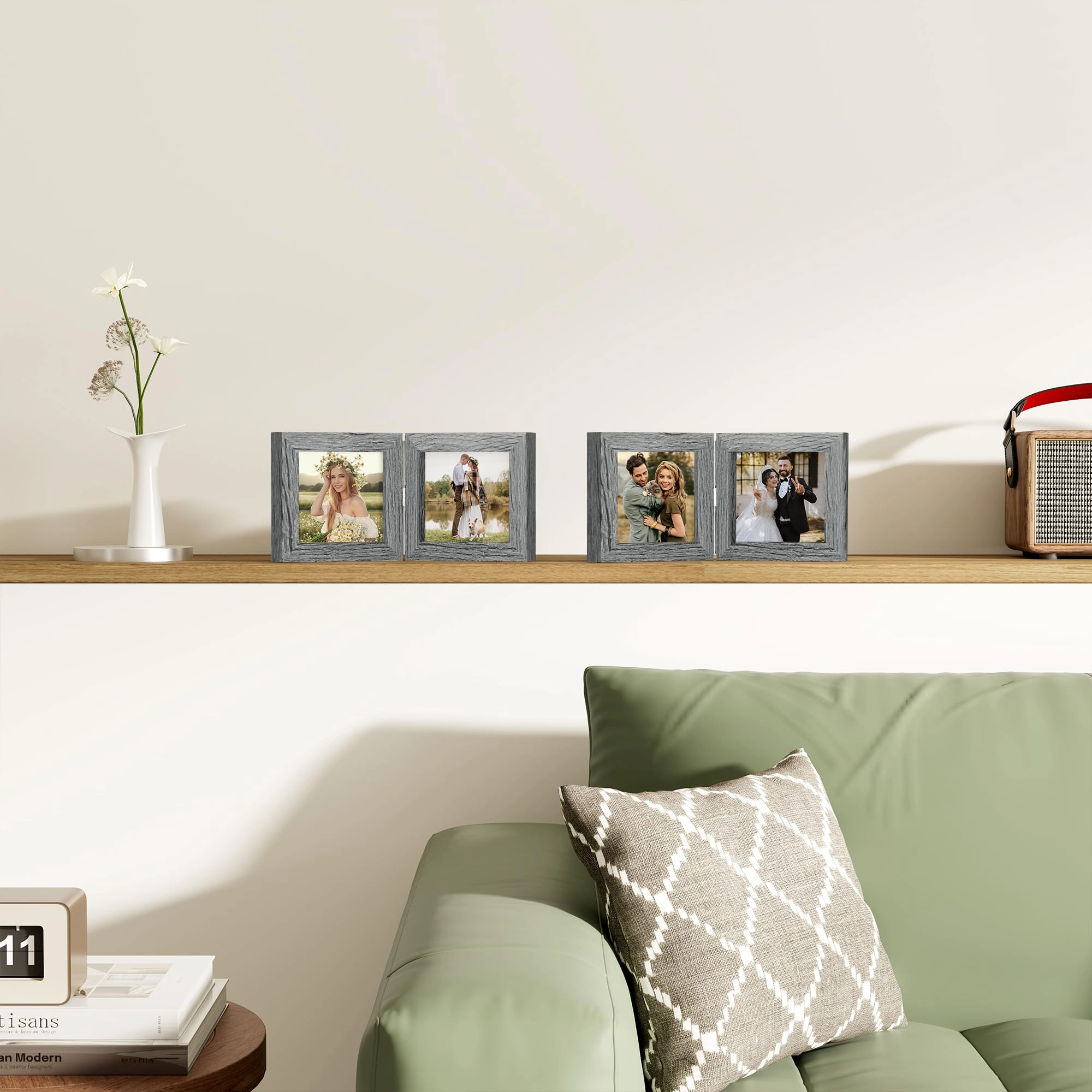 Double Picture Frame - 4x4 2.0 Count