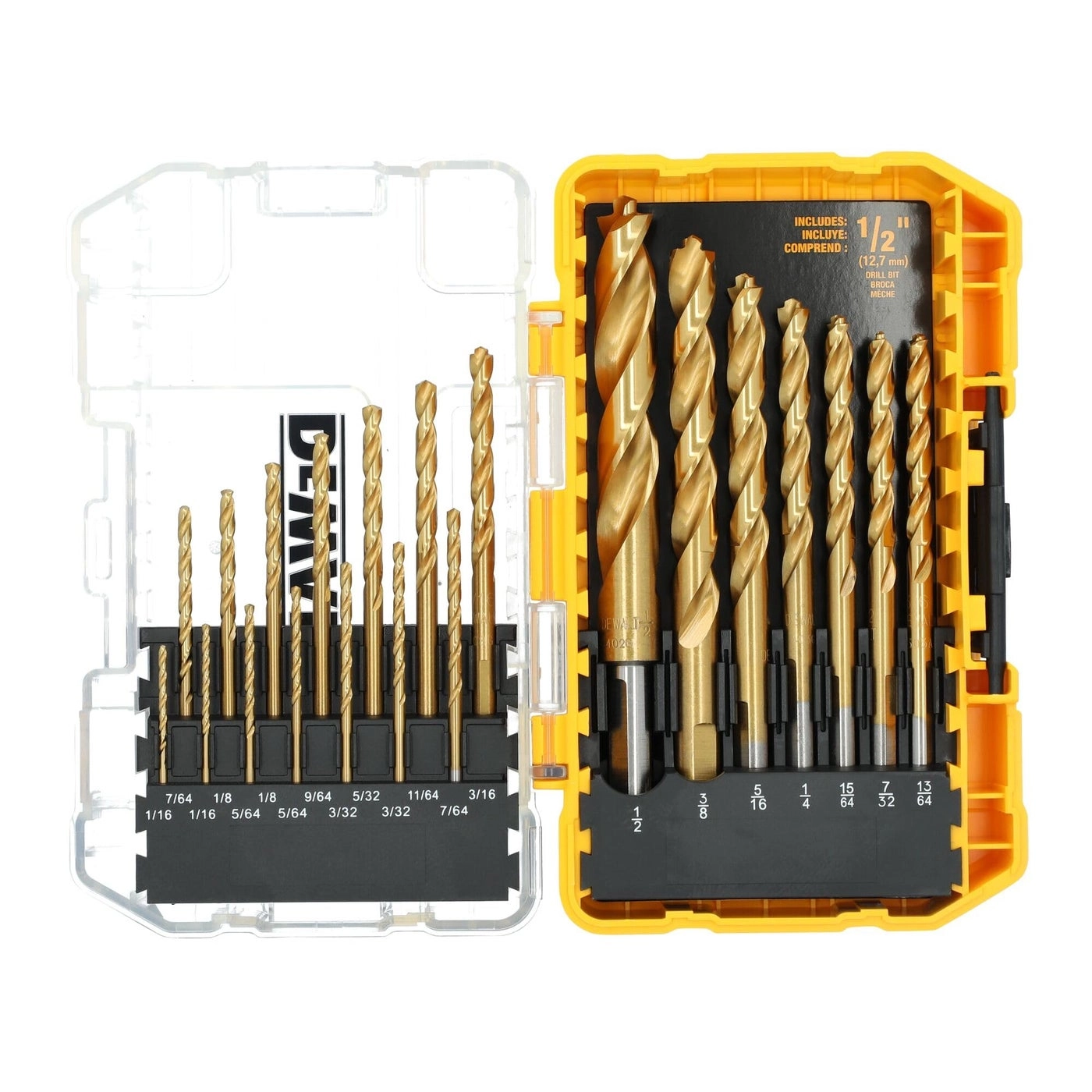 Titanium Nitride Coated Drill Bit Set - Titanium Nitride Coating 21-Piece