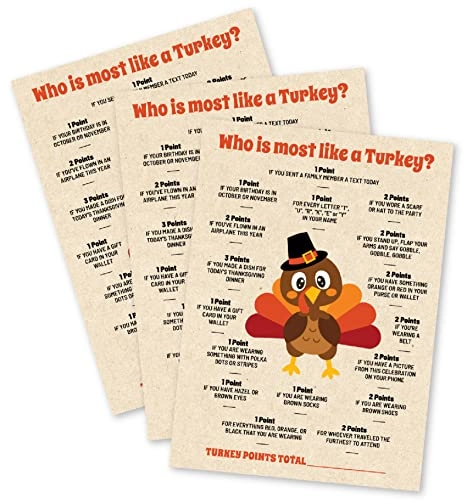 Who Is Most Like a Turkey - Adult 15 piece(s)