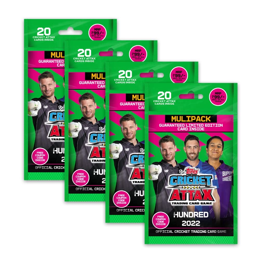 Topps Cricket Attax 2022 - Multipack 4 pcs