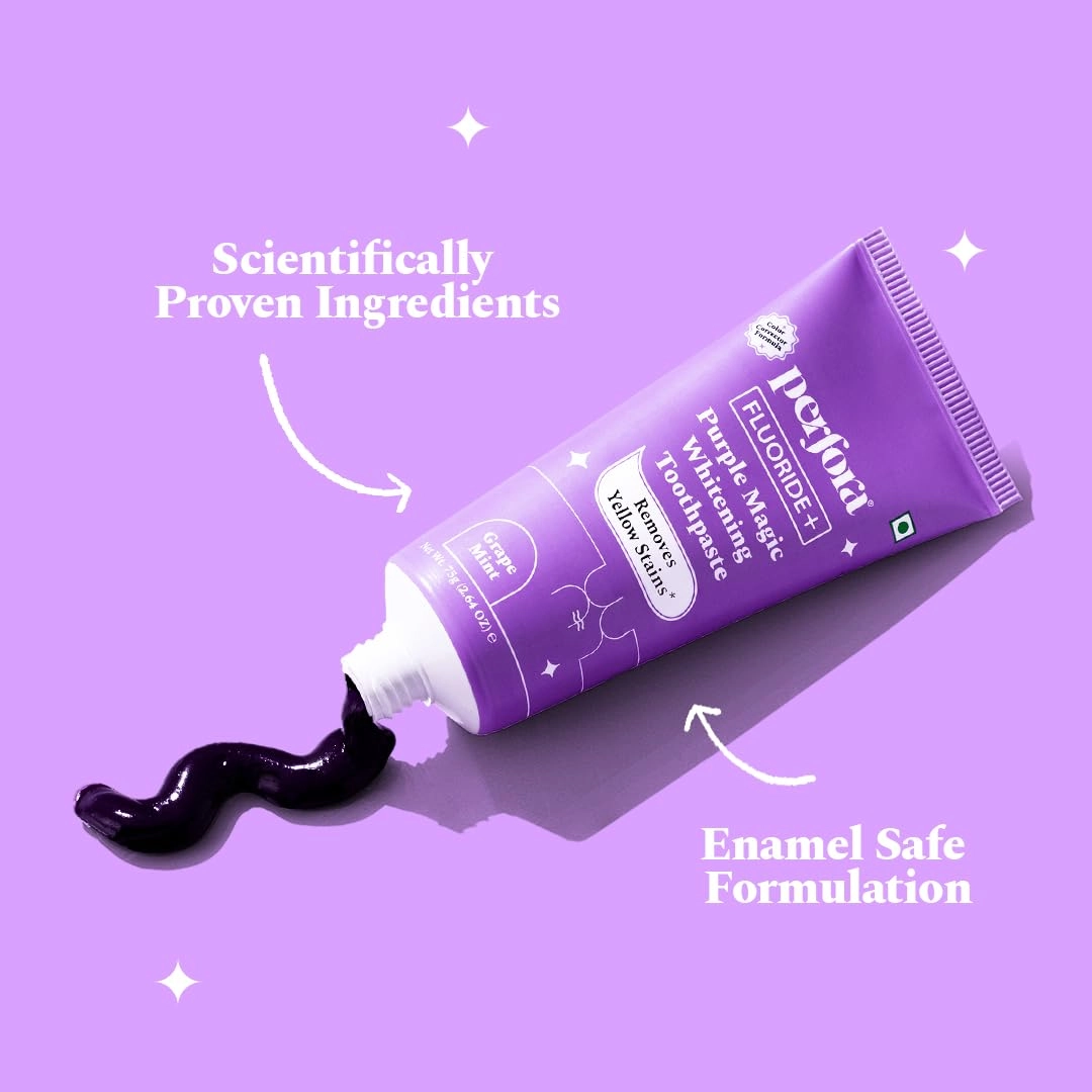 Purple Magic Whitening Serum Grape Mint Toothpaste Adult & Children 150g