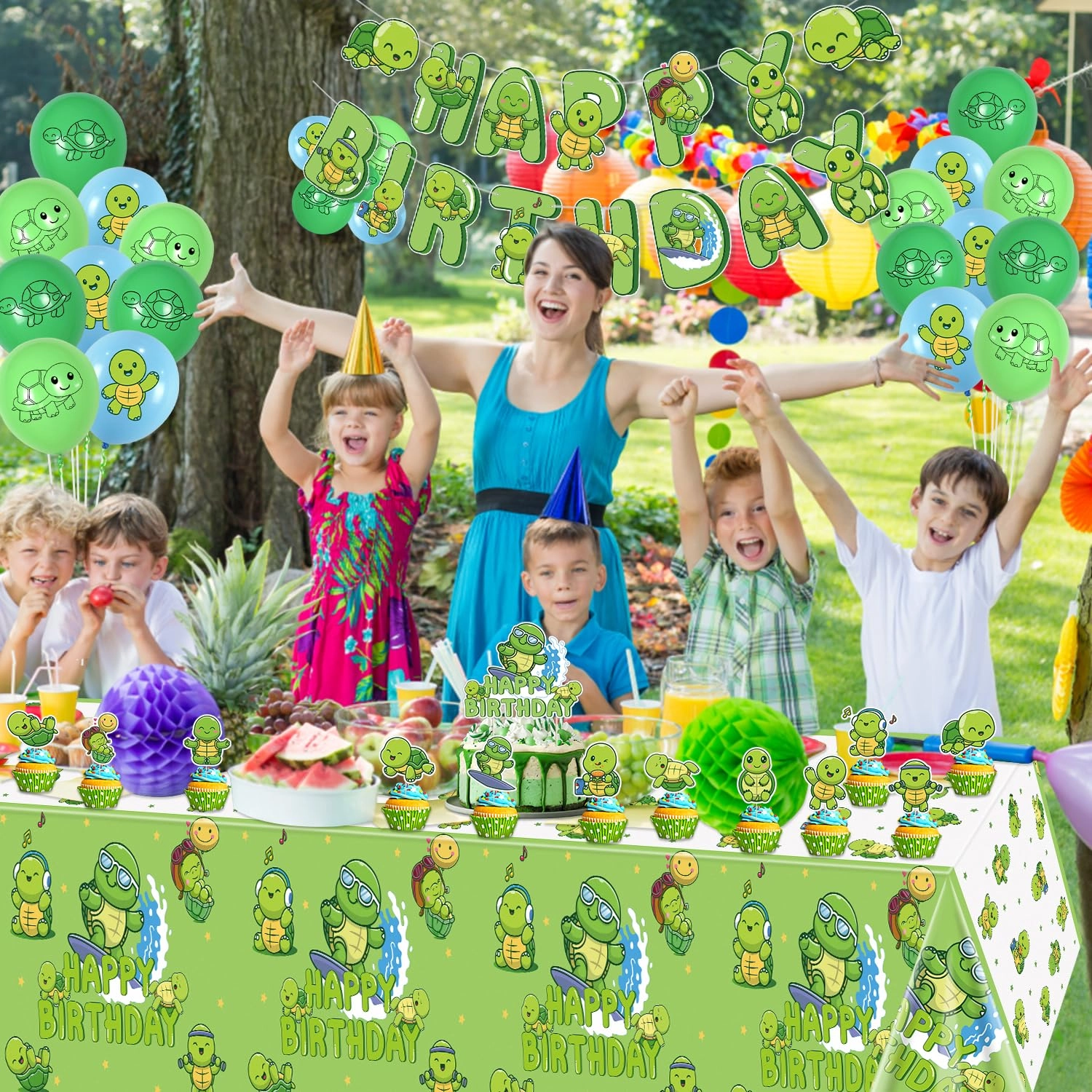 Turtle Party Decorations - 1.0 Count Birthday