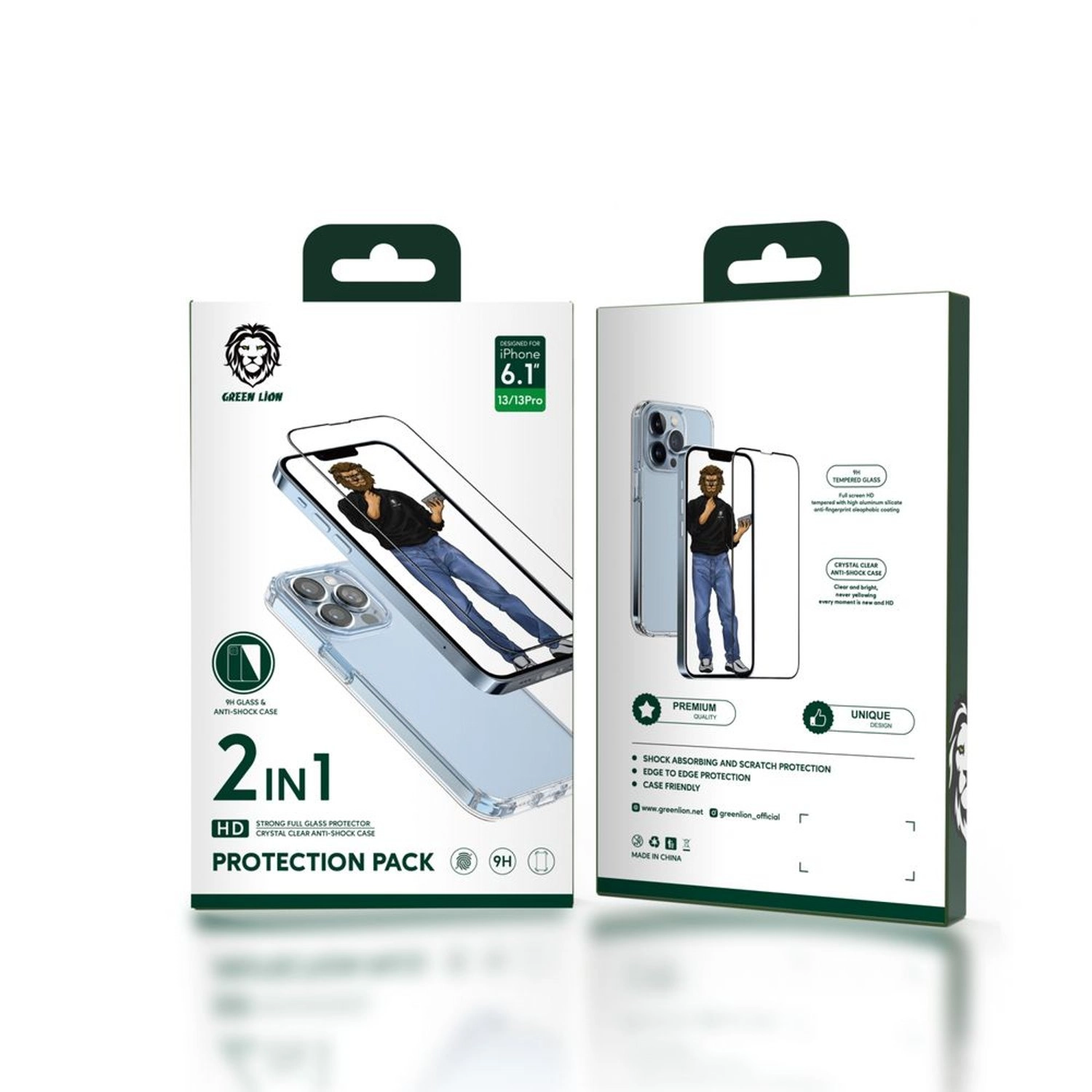 Screen Protector with Case - Tempered Glass Front And Back Case for iPhone 13 Pro Max