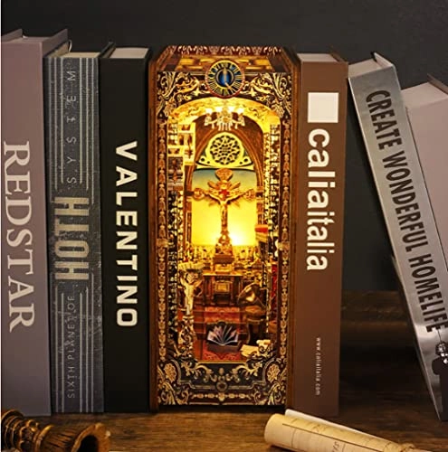 3D Wooden Puzzle Bookshelf Insert - Library of Books 1:24