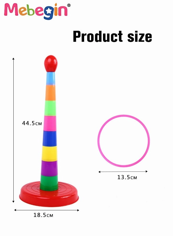 Ring Toss Game Set - 3+ Years 1 Pcs Stacking Cups, 8 Pcs Rings