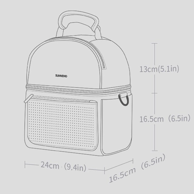 Insulated Lunch Bag With Thermo Box
