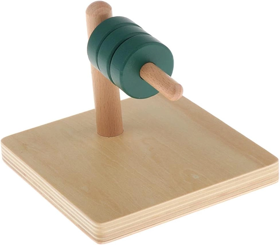 Kids Wooden Discs on Horizontal Dowel - 0klarako3 years 1 Set