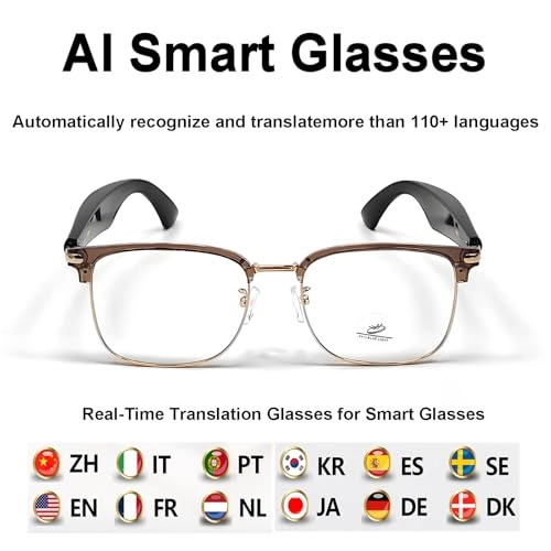 Smart Translation Glasses - 110+ Languages Bluetooth
