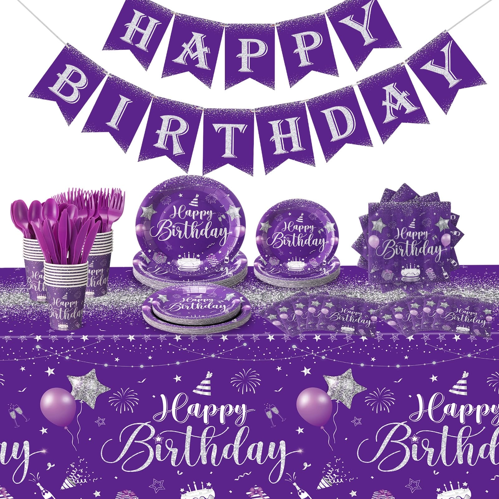 Vesici 171 Pcs Happy Birthday Party Supplies