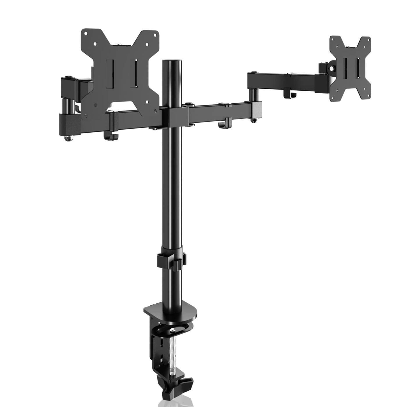 Bracwiser Dual Fully Adjustable Monitor Arm Stand Mount - two 13-27 inch VESA 100 x 100mm and 75 x 75mm