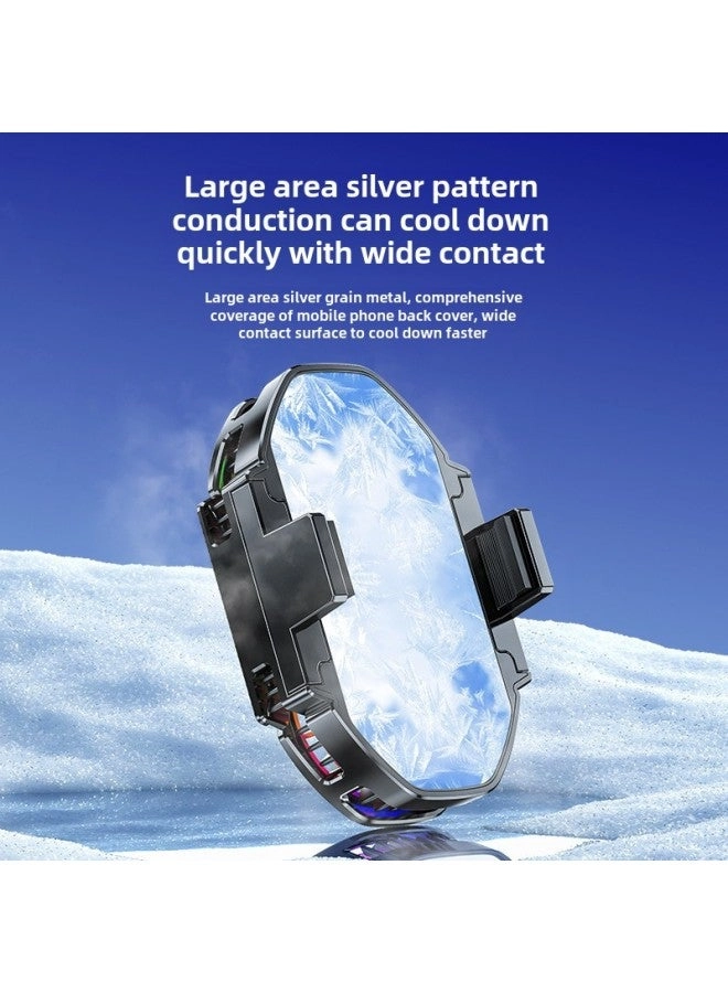 FS06 - Dual-fan Semiconductor Mobile Phone Radiator Live Digital Display