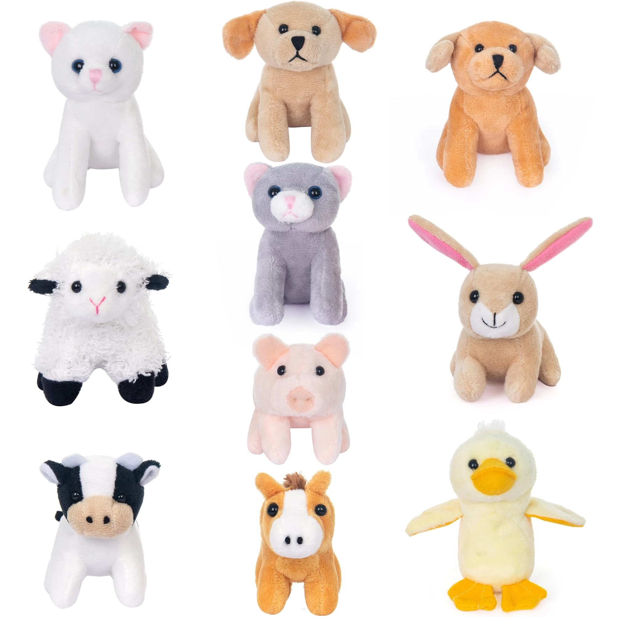 My OLi Farm Animals Plush Toys - 10 Pack 3.5 inches