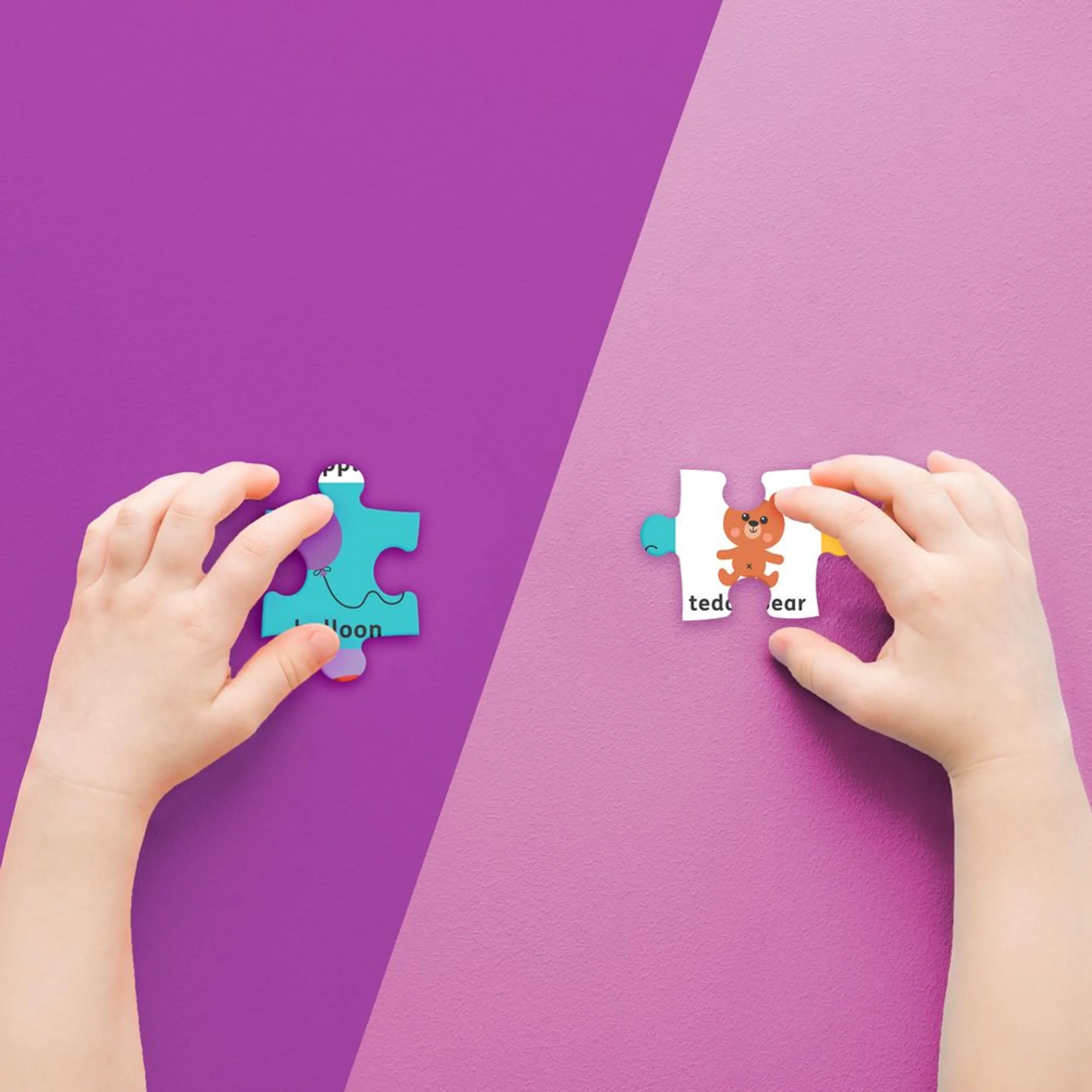 First Words Floor Puzzle & Book Set - 3 years & above 28 pieces