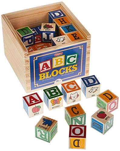 Alphabet Wood Blocks - 3 years and up 48 pieces