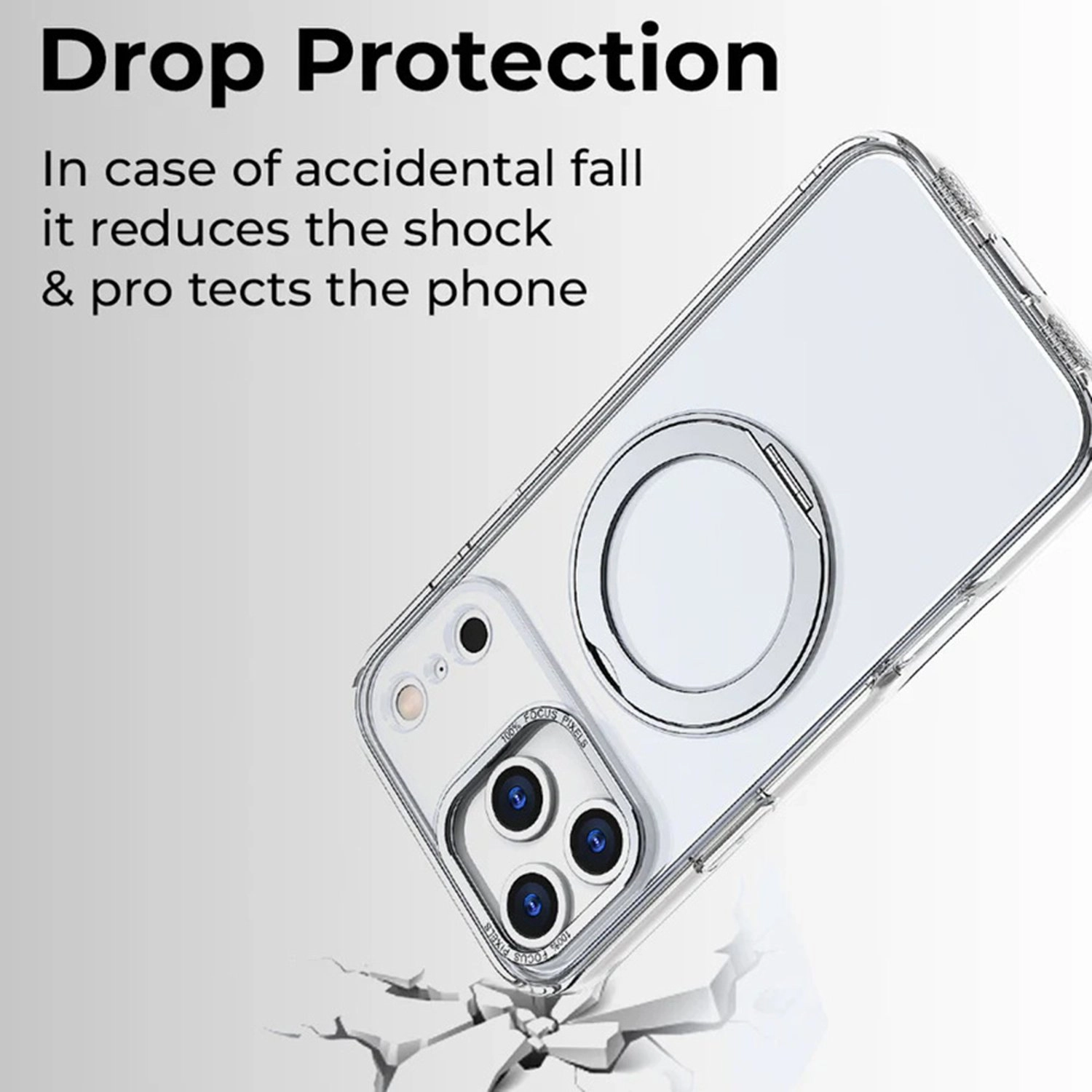 360° Rotate Ring Stand Case with MagSafe for iPhone 17 Pro Max