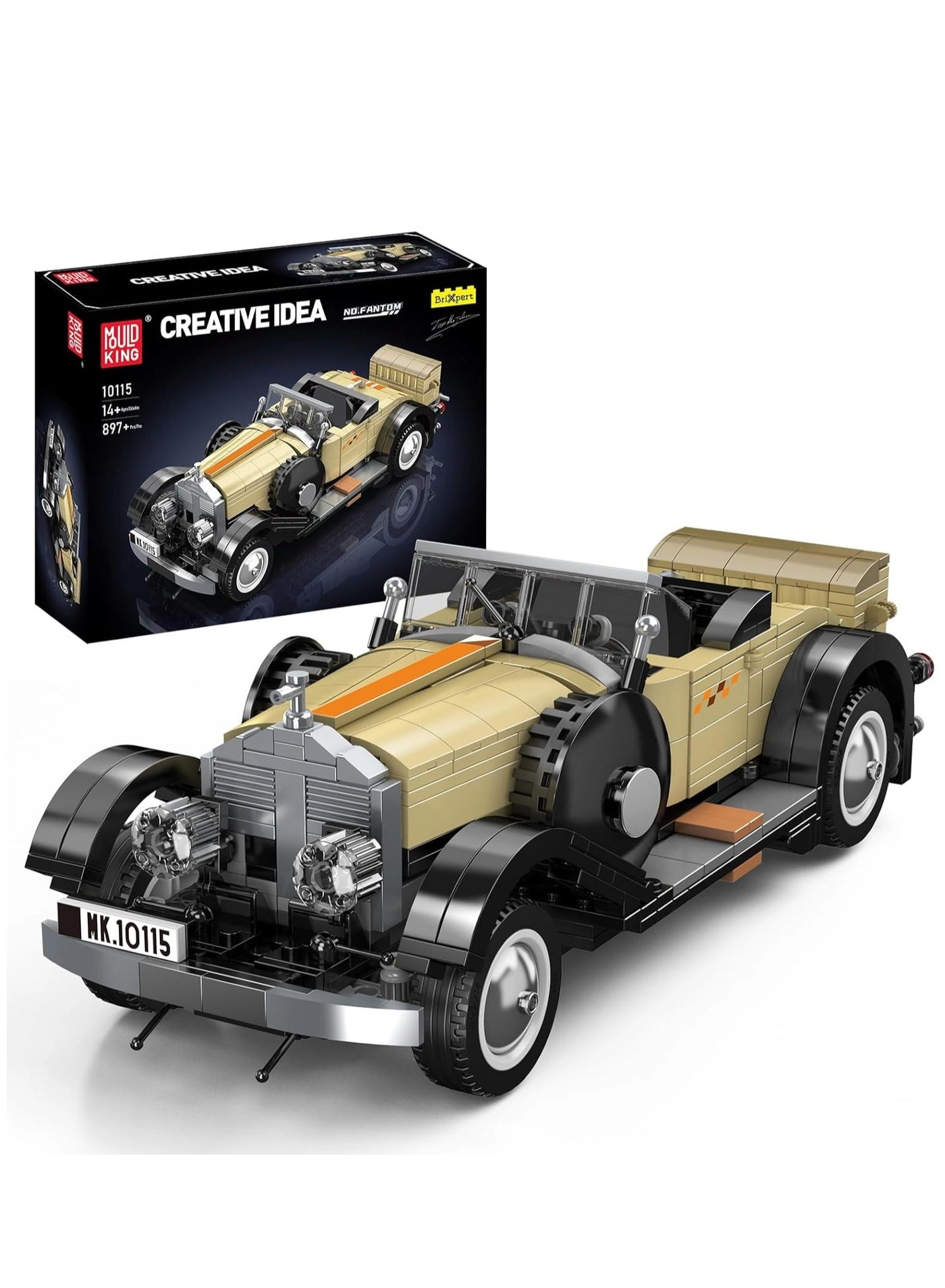 mould king 10115 Classic Vintage Car - 1:16 Scale 897 Pieces