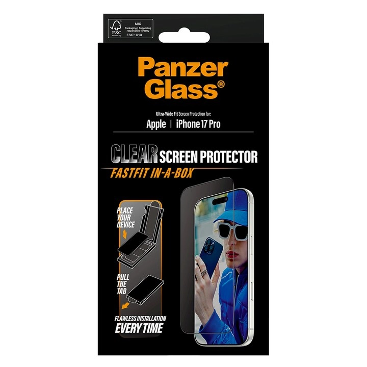 Clear Ultra Wide Fit Screen Protector for Apple iPhone 17 Pro