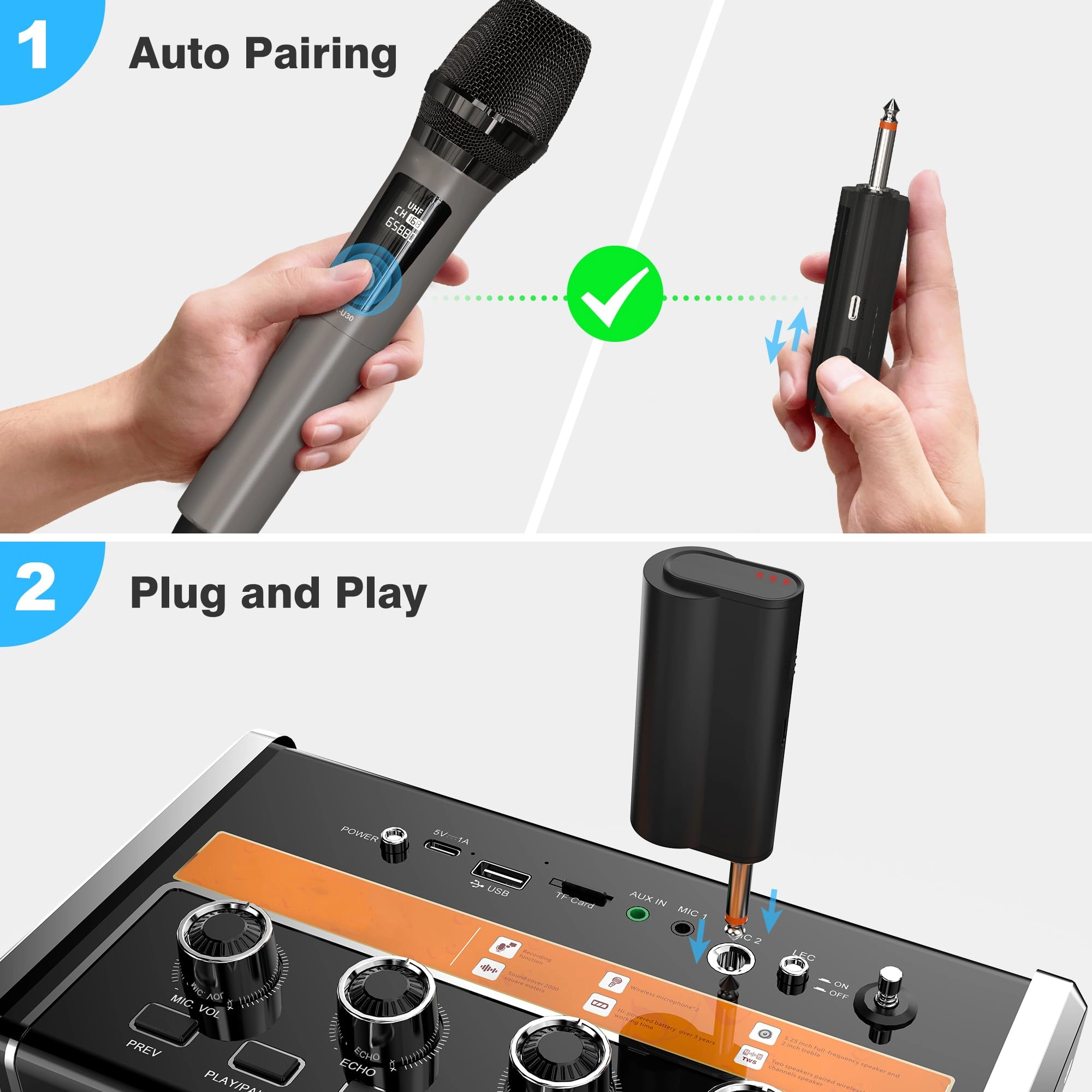 Wireless Microphones - Dual UHF
